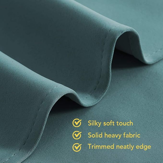 NICETOWN Room Darkening Draperies Window Curtain Panels, Sea Teal, 2 Panels - Image 5