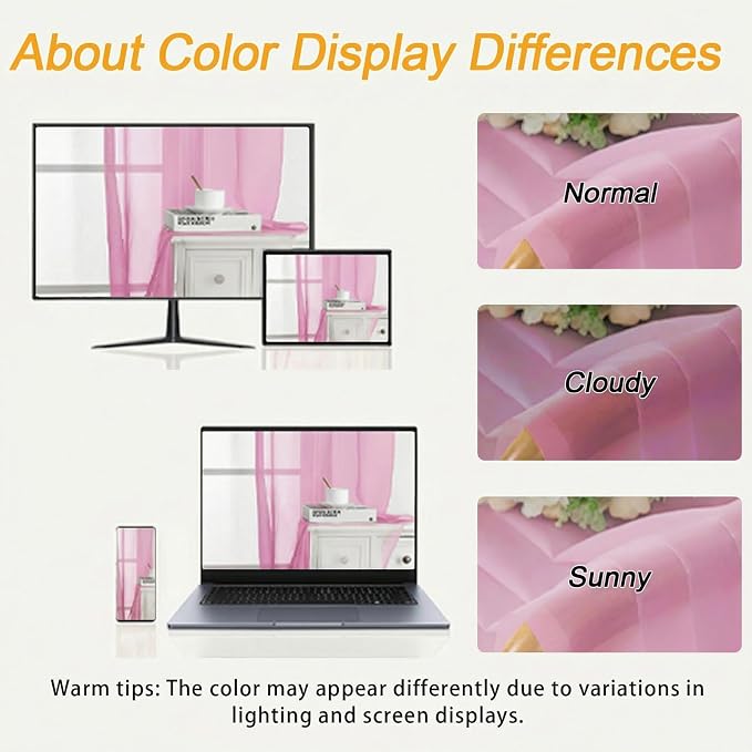 Gwine Extra Long Sheer Curtains 108 Inches Long - Image 3