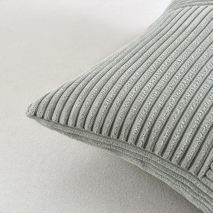 Fancy Homi 2 Packs Grey Samll Decorative Throw Pillow Covers 12x12 Inch - Image 5