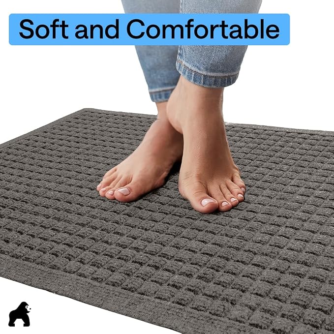 GORILLA GRIP® Ultra Absorbent Front Door Mat Outside Entrance, Traps Dirt and - Image 8
