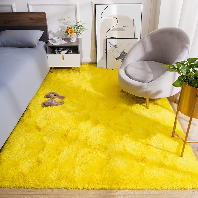 Amearea Premium Soft Fluffy Rug Modern Shag Carpet, High Pile, Solid Color - Image 2