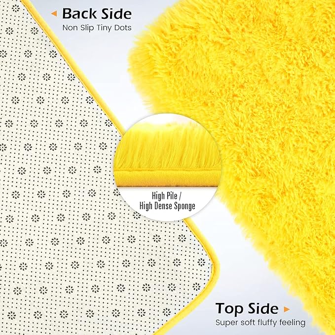 Amearea Premium Soft Fluffy Area Rug Modern Shag Carpet, Fuzzy Plush Rugs - Image 3