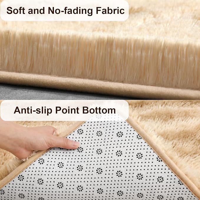 TWINNIS Super Soft Shaggy Rugs Fluffy Carpets, 4x5.9 Feet, Indoor Modern Plush - Image 9