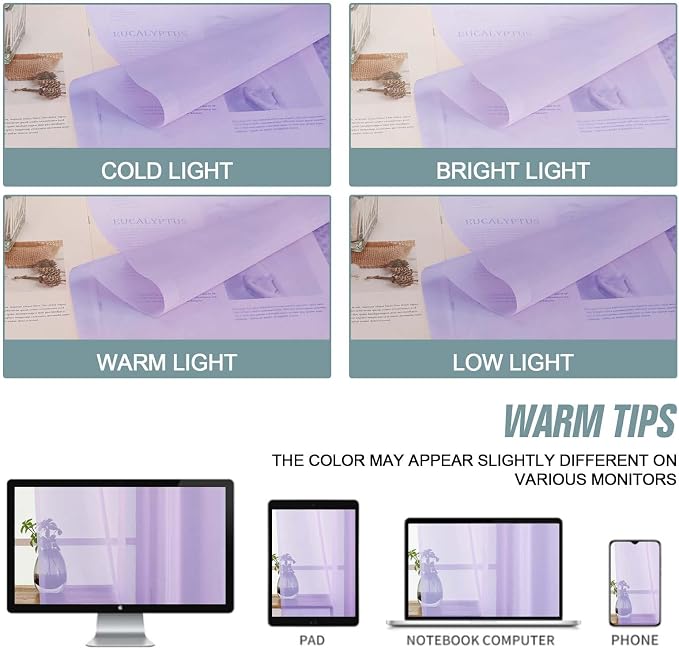 Window Sheer Curtains 54 inch Length, Soft Airy Light Filtering Sheer Curtain 2 - Image 6