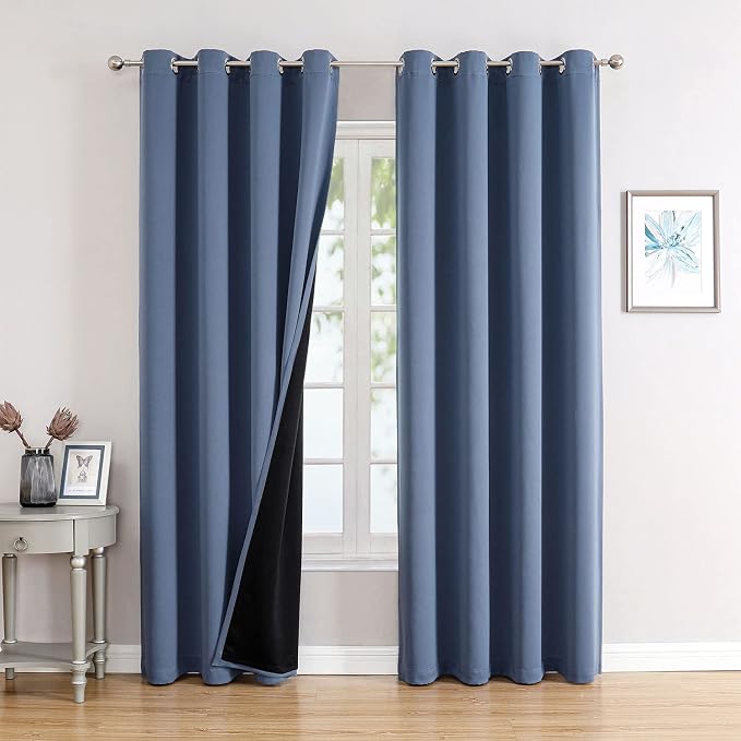 ChrisDowa 100% Blackout Curtains 120 inch Long by ChrisDowa