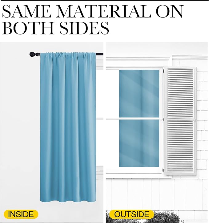 NICETOWN Kitchen Blackout Curtains Panels - Image 4