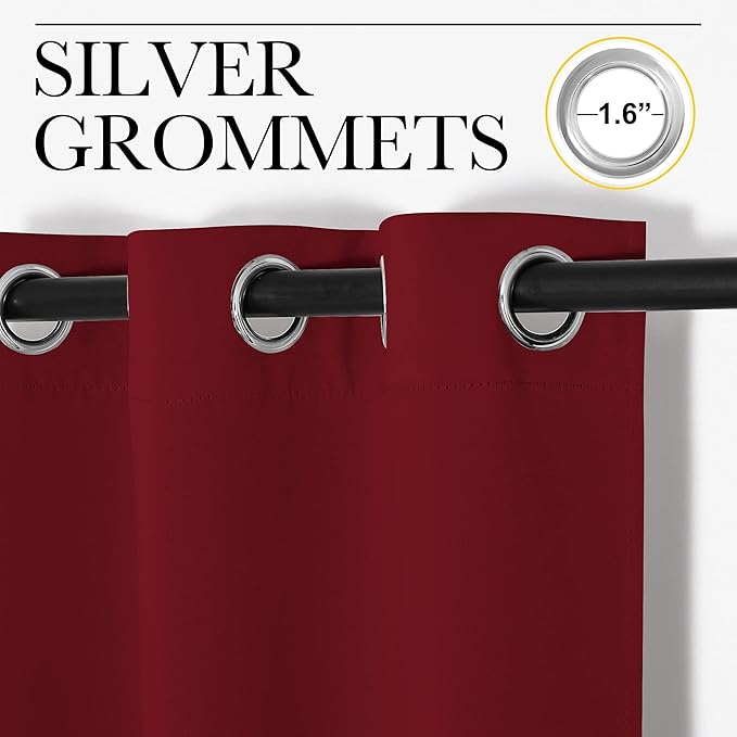NICETOWN Christmas Window Curtains Blackout Drapes, Thermal Insulated Home - Image 3