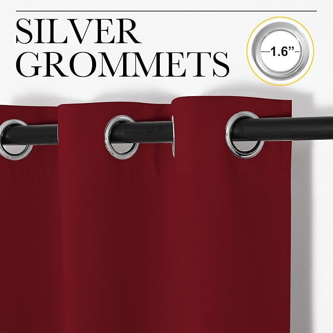 NICETOWN Christmas Window Curtains Blackout Drapes, Thermal Insulated Christmas - Image 3