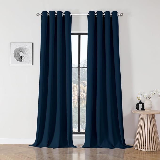 Joydeco Blackout Curtains 120 Inch Length 2 Panels Set, Thermal Insulated Long by JOYDECO
