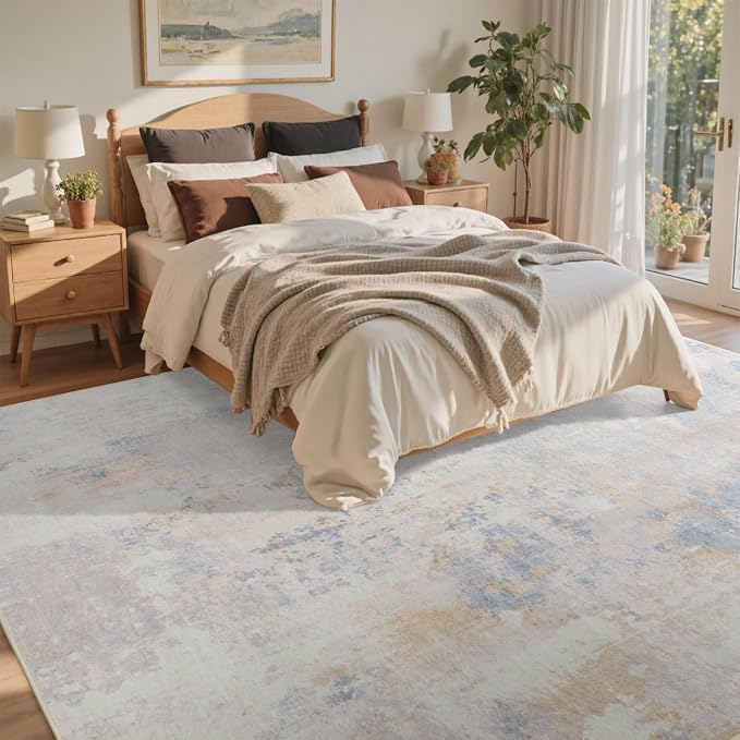 4x6 Ft Area Rugs for Living Room, Soft Non-Slip Washable Rugs Modern Abstract - Image 4