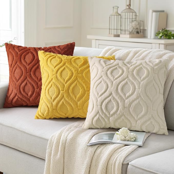 decorUhome Summer Throw Pillow Covers 12x20 Inch Set of 2, Soft Plush Faux Wool - Image 8