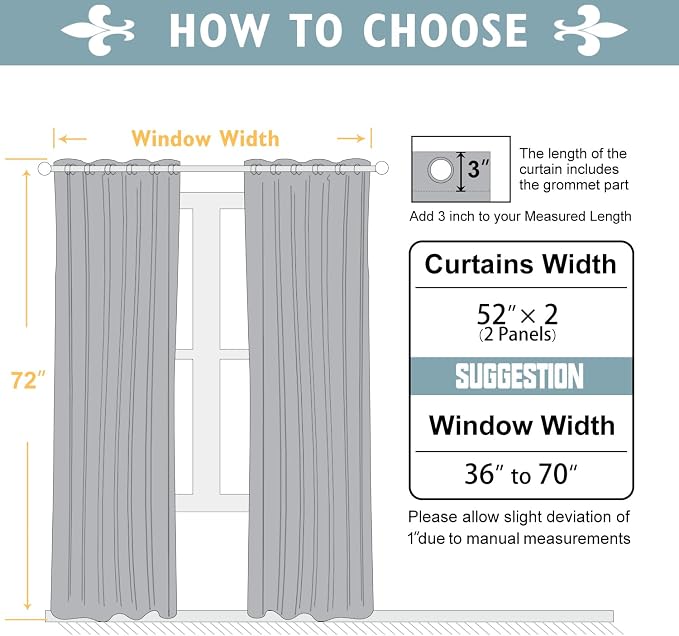 ChrisDowa Blackout Curtains 72 inches Long - Image 5