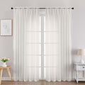 Chyhomenyc Ivory Sheer Curtains 72 Inches Long 2 Panels Set by Chyhomenyc
