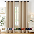 MIULEE Blackout Curtains for Bedroom 2 Panel 40x72 Inch Long Biscotti Beige | by MIULEE