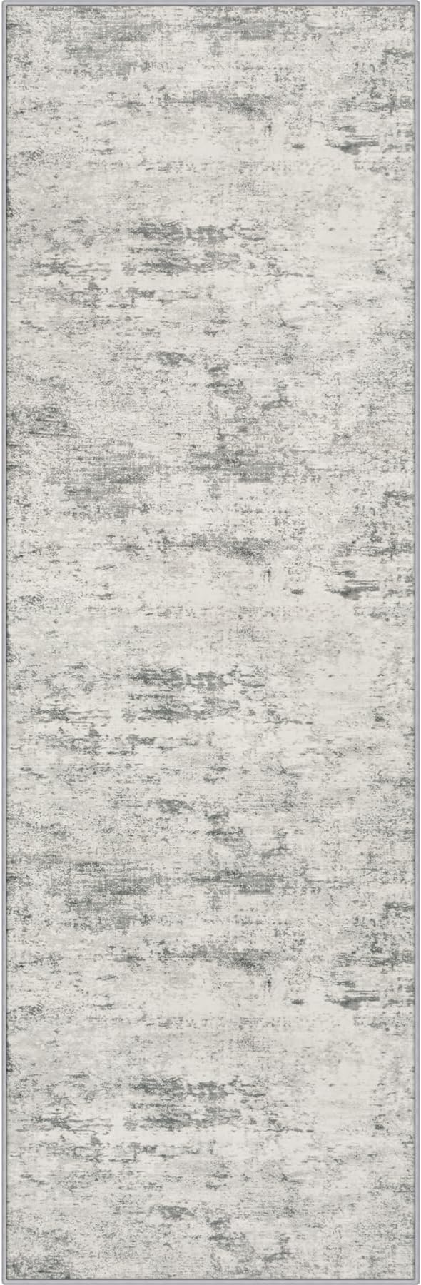 3x10 Washable Runner Rug：Modern Abstract Kitchen Soft Carpet Gray | by FXRHLP