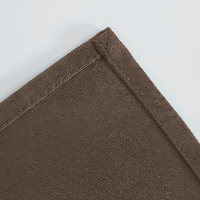 Blackout Curtains 52 x 120 Inch Long Chocolate Curtains Set of 2 Panels Room - Image 7
