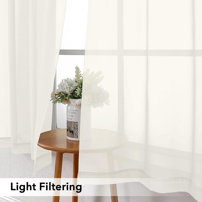 Simplebrand Ivory Tier Curtains - Image 3