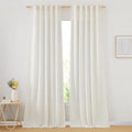 NICETOWN Linen Blend Living Room Curtains 84 inches Long, Rod Pocket & Back Tab by NICETOWN