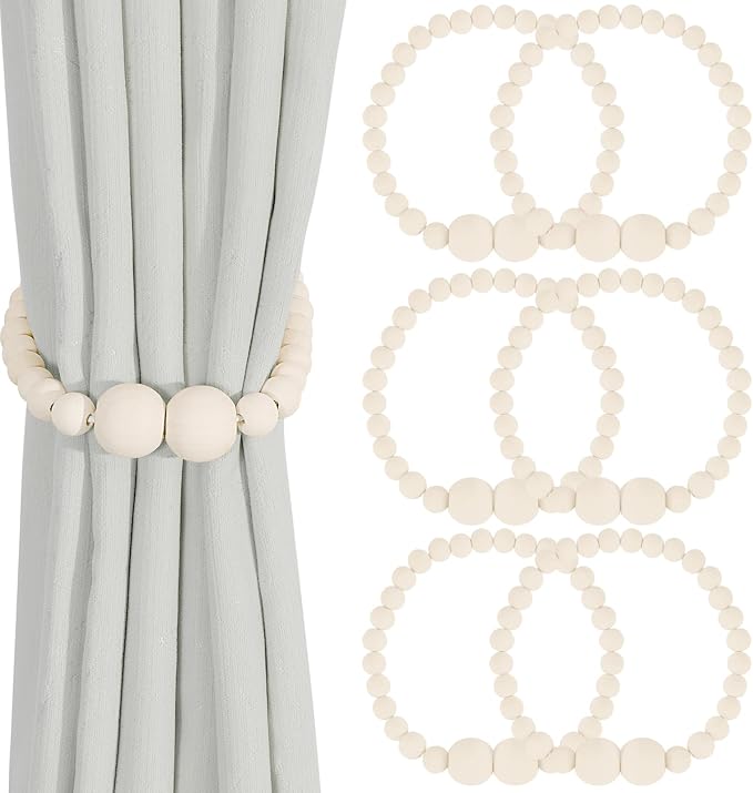 KLOGTSIND Magnetic Curtain Tiebacks, 6 Pack Curtain Holdbacks by KLOGTSINDDirect