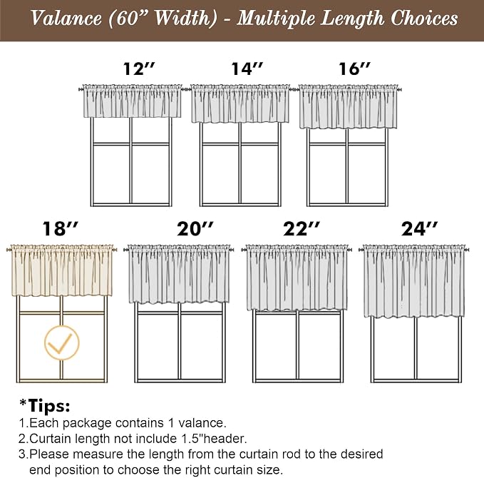 Chyhomenyc Red Short Curtain Valance - Image 3