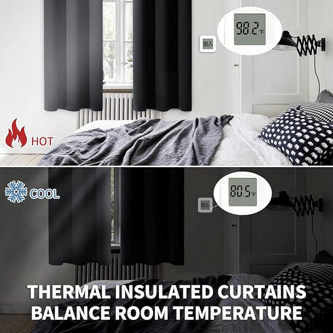 BGment Black Blackout Curtains 84 Inch Long - Image 4