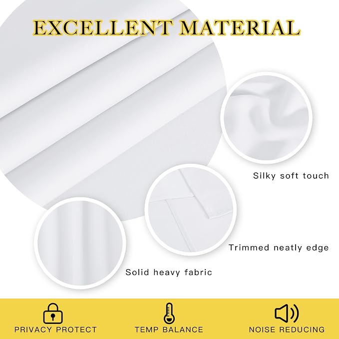 NICETOWN Blackout Curtains for Sliding Glass Door Room Divider Noise Reduce - Image 2