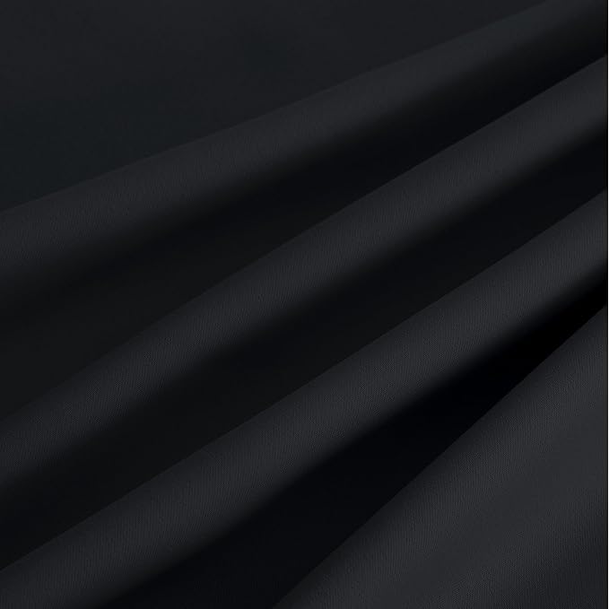 NICETOWN Room Darkening Draperies Curtains Panels, 2 Panels Black W52 x L108 - Image 7