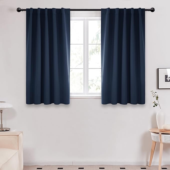 Deconovo Back Tab and Rod Pocket Drapes and Curtains Short Blackout Curtains by Deconovo