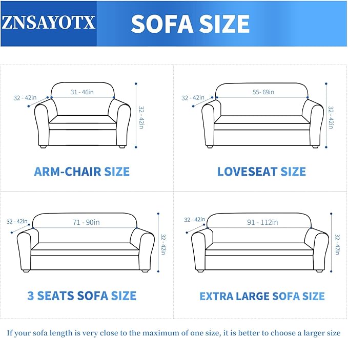 ZNSAYOTX 1 Piece Jacquard Chair Slipcovers - Image 5