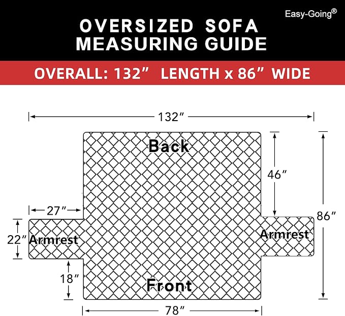 Easy-Going Reversible Couch Cover, 3 Cushion Sofa, Water Resistant Furniture Mat - Image 6