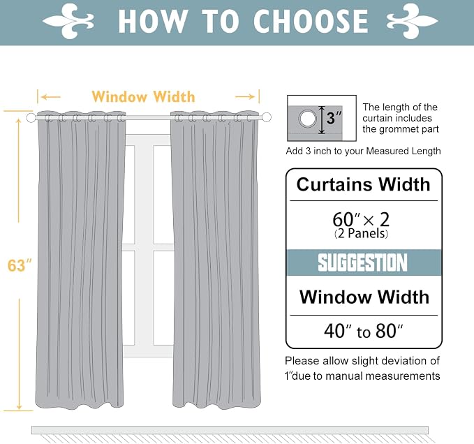 ChrisDowa 100% Blackout Curtains 63 inch Long - Image 7