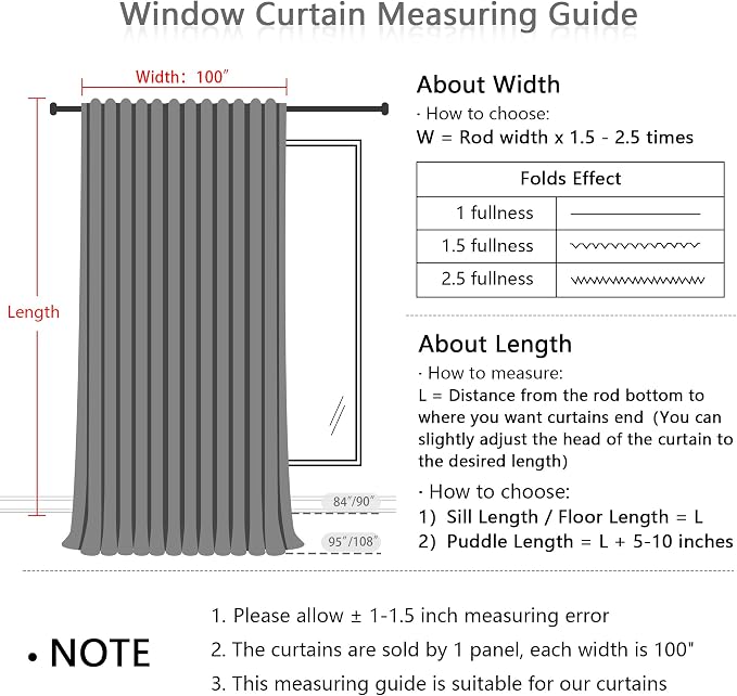 MYSKY HOME Extra Long Curtains for Living Room, Boho Window Curtain Drapes for - Image 6