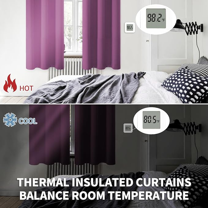 BGment Room Darkening Curtains 54 Inches Long - Image 3