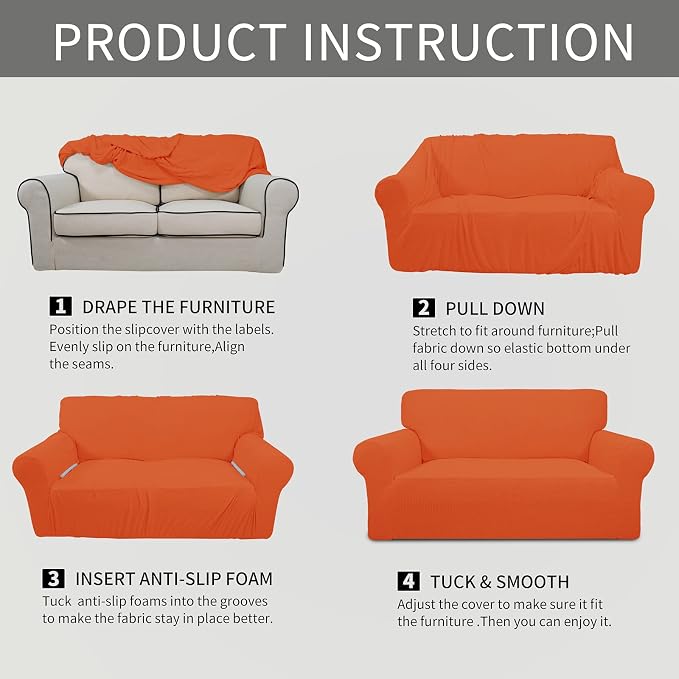 Easy-Going Stretch Loveseat Slipcover 1-Piece Sofa Cover Furniture Protector - Image 8