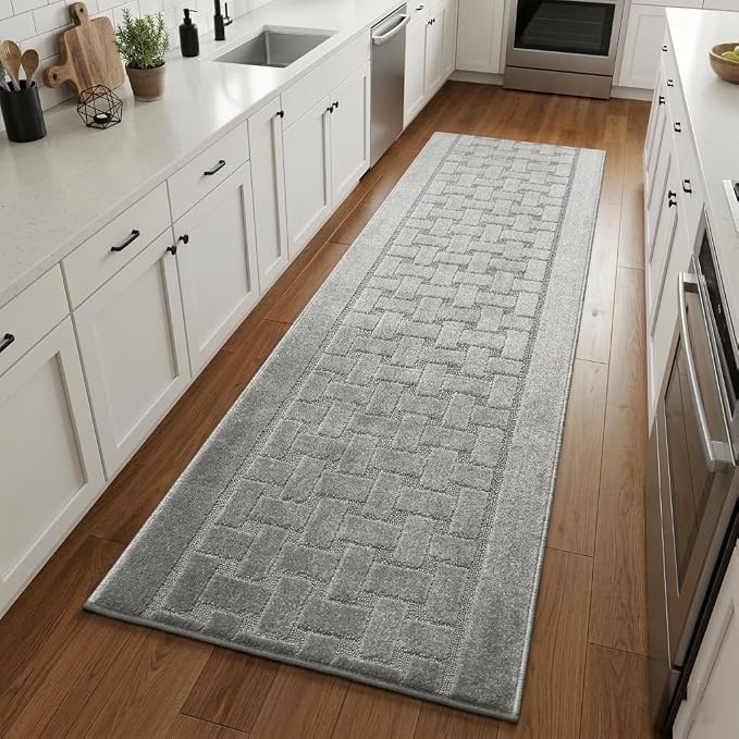 Runner Rug 19 ft, Extra Long Non-Slip Washable Rug, Rubber Backing, Rolled in by ORFAHOME