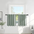 Pony Dance Short Curtains for kinchen, Half Drapes for Bathroom Window by PONYDANCE