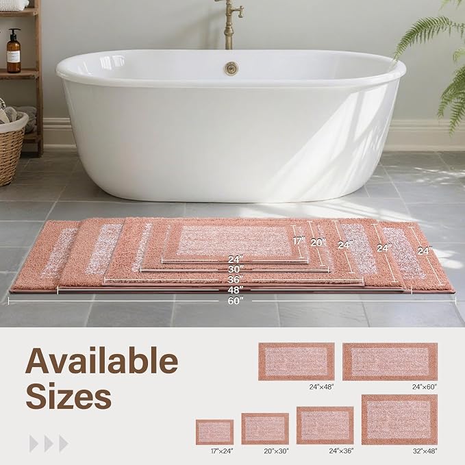 36x24 Large Bathroom Rugs Washable Non Slip, Soft Absorbent Quick Dry Mats - Image 6