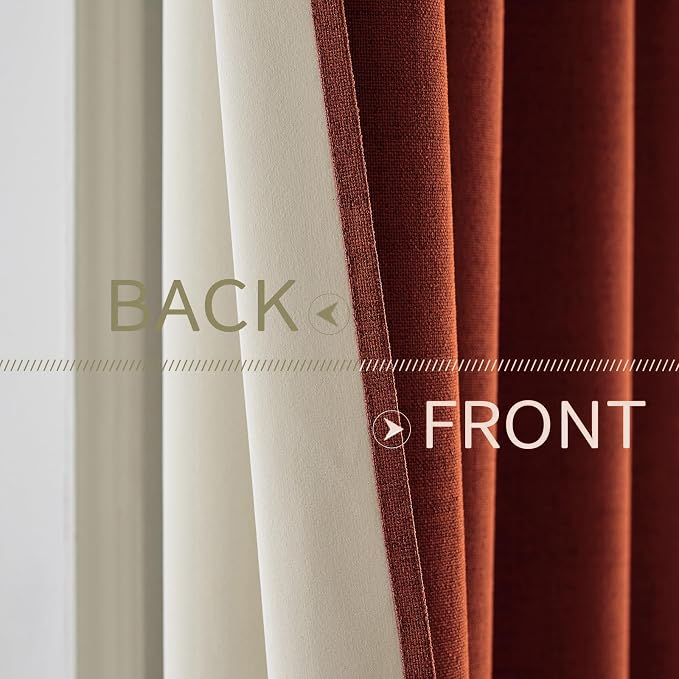 MIULEE Linen Curtains 100% Blackout - Image 6