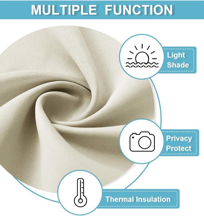 RYB HOME Kitchen Curtains Over Sink 36 inch Length, Rod Pocket Summer Light UV - Image 5