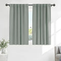 PONY DANCE Sage Green Blackout Curtains, Solid Back Tab Thermal Insulated Light by PONYDANCE