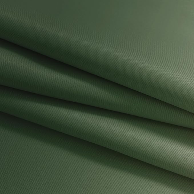 Yakamok Greyish White and Sage Green Ombre Curtains, Light Blocking Curtains - Image 7