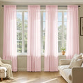 MIULEE Blush Pink Sheer Curtains 90 Inches Long 4 Panels 42 x 90 Inches | Light by MIULEE