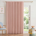 INOVADAY Extra Wide 100% Blackout Linen Curtains 102x84 Blush Pink | Linen by INOVADAY