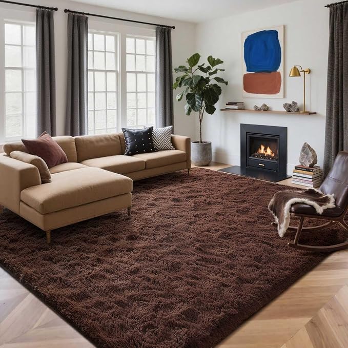 9x12 Ft Extra Large Shag Rugs for Living Room, Ultra Soft Fluffy Furry Area by Cuzwlovita