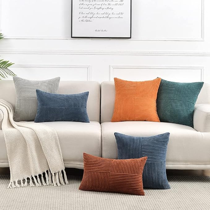 Fancy Homi 2 Packs Grey Decorative Throw Pillow Covers 16x16 Inch - Image 7