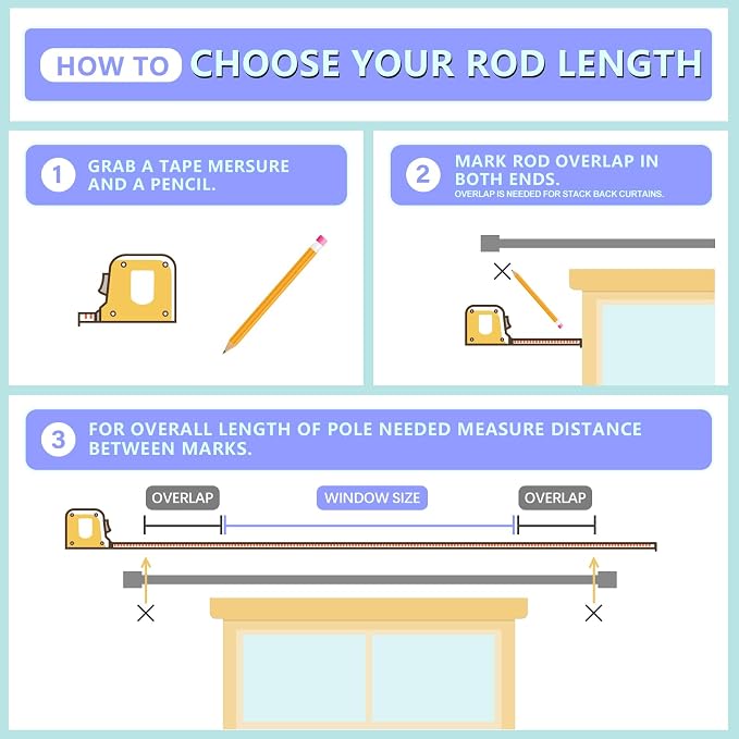 Byondeth Curtain Rods for Windows 16 to 88 Inches Adjustable Length 1 Inch - Image 7