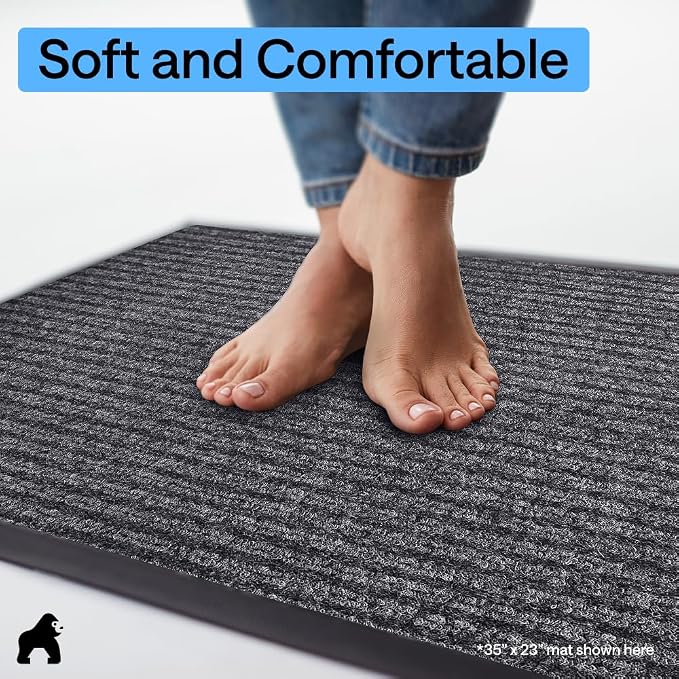 GORILLA GRIP Waterproof Traffic Guard Door Mat, 70x24 Indoor Outdoor Durable - Image 8