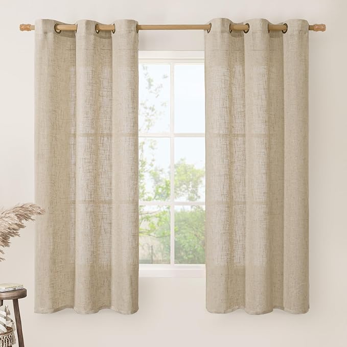 LAMIT Linen Curtains 63 inches Long by LAMIT