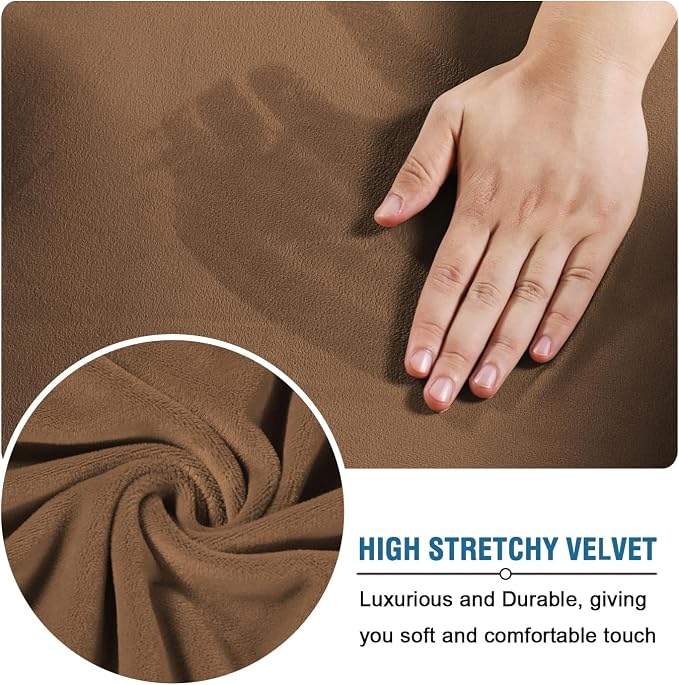 H.VERSAILTEX Rich Velvet Stretch 2 Piece Cover Chair Slipcover Sofa Cover - Image 4