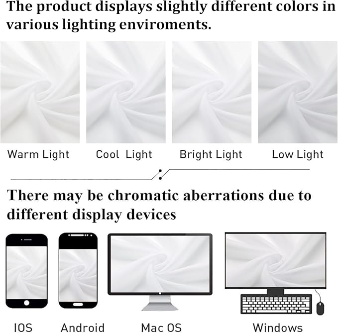 Sheer White Curtains 45 Inch Length 2 Panels, Airy Voile Short Curtains - Image 4